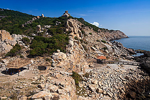 岩石海岸,悬挂,国家公园,宁顺,省,越南,亚洲