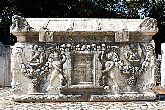 华丽,浮雕,石棺,古迹,场所,阿芙洛蒂西亚斯,土耳其,亚洲