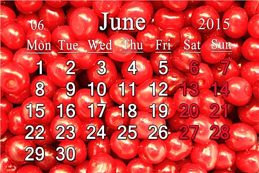 日程,六月,浆果,樱桃属