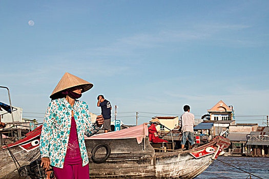 漂浮,市场,越南