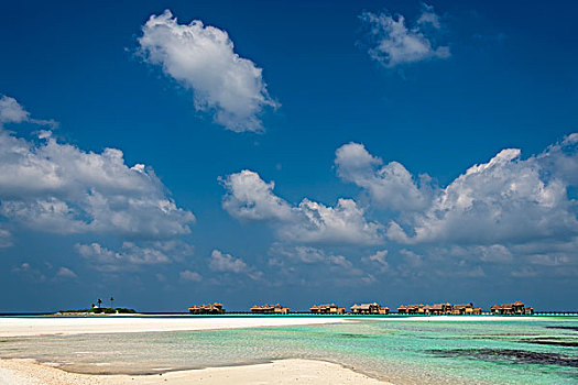 小,岛屿,水,平房,天堂岛,马尔代夫,亚洲
