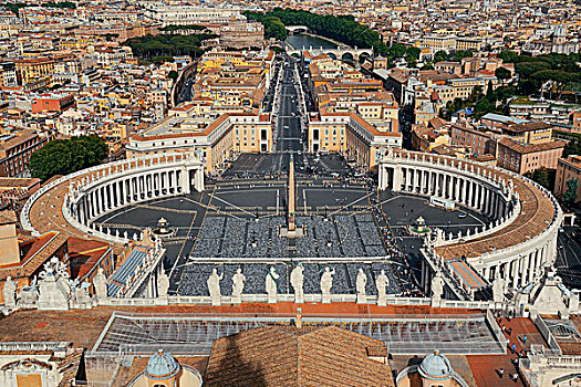 广场,梵蒂冈城,俯视