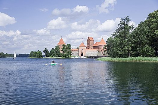 岛,城堡,格拉夫湖,特拉凯,立陶宛