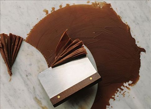 巧克力,巧克力涂层,抹刀
