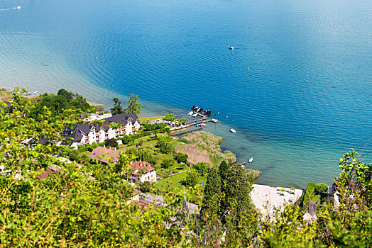 风景,乡村,上萨瓦省,阿尔卑斯山,法国