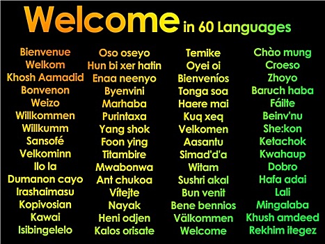 欢迎,书写,不同,语言文字