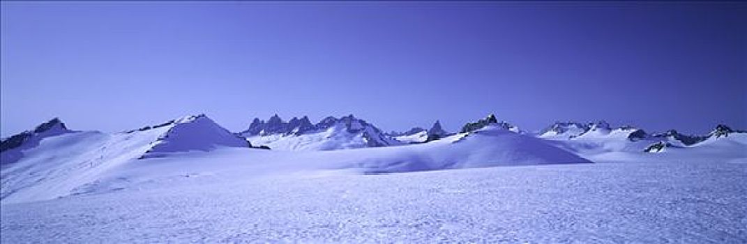 冰原,顶峰,东南部,冬天,景色