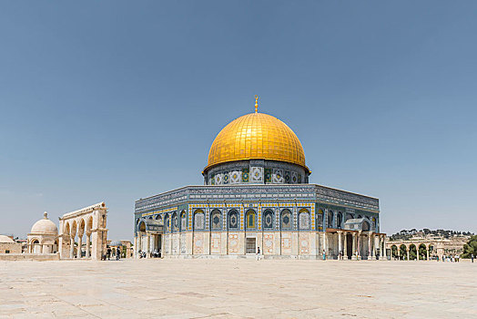 地点,正面,穹顶,石头,圣殿山,老城,耶路撒冷,以色列,亚洲