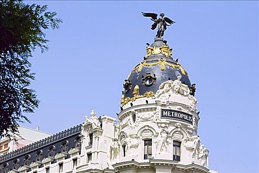 仰视,建筑,城市建筑,马德里,西班牙