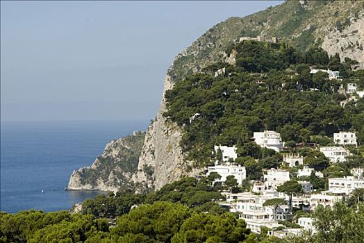峻岸,白房子,卡普里岛,坎帕尼亚区,意大利南部,意大利,欧洲