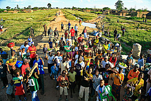 多人,微笑,乡村,安哥拉,四月,2007年