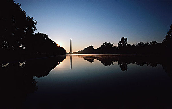 反射,纪念建筑,水上,华盛顿纪念碑,华盛顿特区,美国