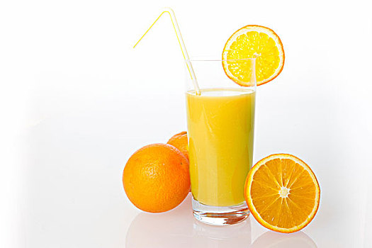 橘子,橙汁,玻璃杯