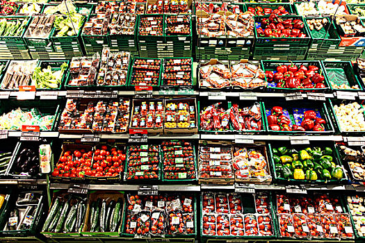 蔬菜精选,自助,食物,超市,德国,欧洲