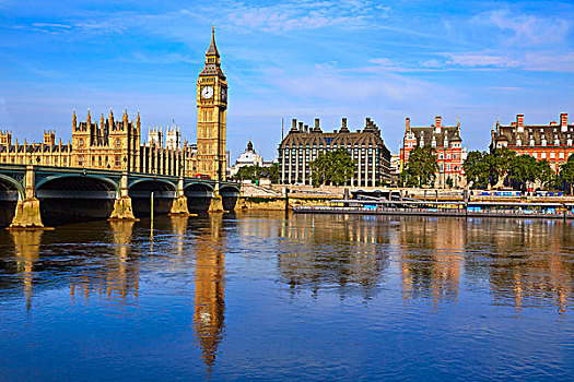 大本钟,泰晤士河,伦敦,英格兰