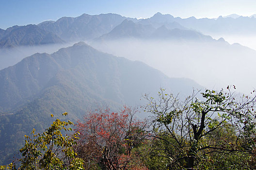 陕西西安秦岭南五台景区风光