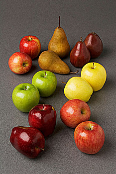 农业,苹果,梨,品种,正面,左边,背影,右边,红色,美味,富士苹果,澳洲青苹果,金色,节日,安茹