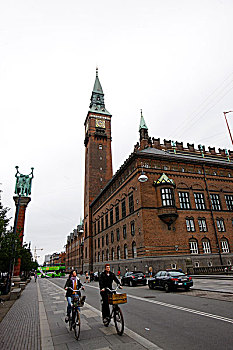 copenhagen,city,hall,and,square,丹麦哥本哈根市政厅广场