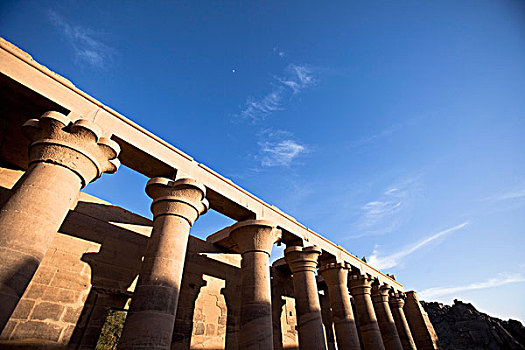 排,柱子,伊迪芙,埃及