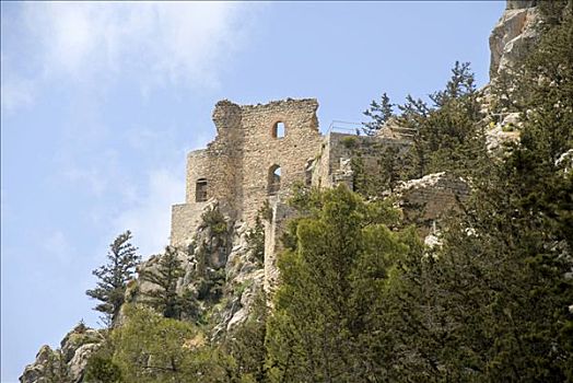 遗址,老,十字军东征,城堡,塞浦路斯北部