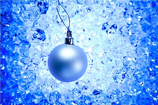 圣诞节,银,小玩意,蓝色背景,冬天,冰