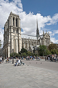 教堂,巴黎圣母院,大教堂,巴黎,法国,欧洲