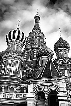 圆顶,瓦西里升天大教堂,红场,莫斯科,俄罗斯,欧洲