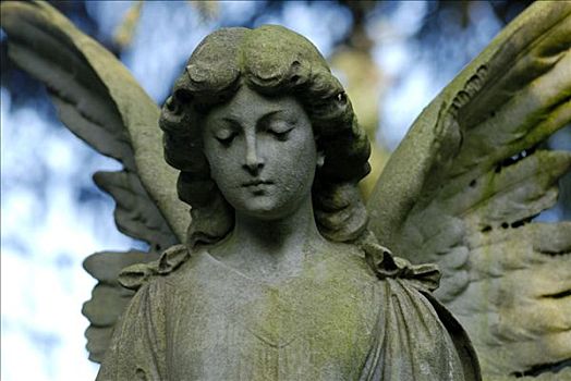 雕塑,天使,墓地