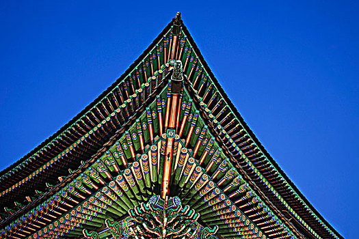 景福宫,盖屋顶细节,韩国
