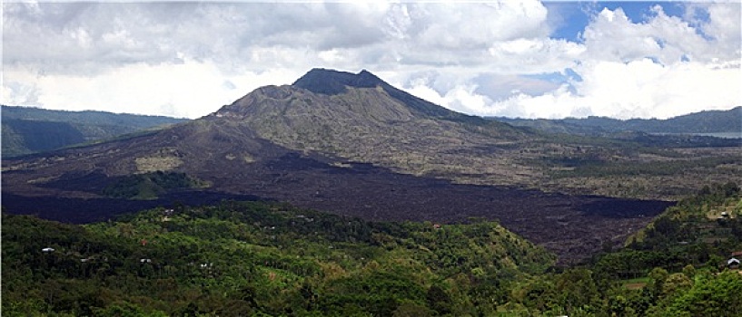 全景,巴图尔,火山,印度尼西亚