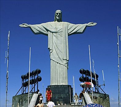 耶稣,救世主,雕塑,科科瓦多,山,里约热内卢,巴西