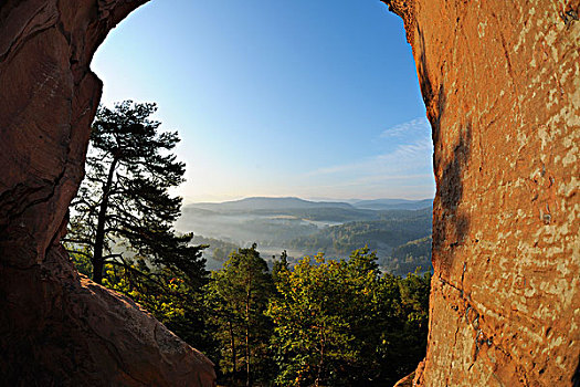 洞穴,砂岩,莱茵兰普法尔茨州,德国