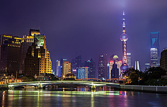 上海北苏州河夜景