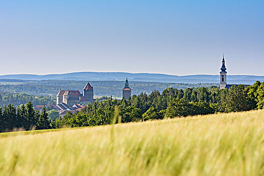 城堡,教堂,地点,布尔根兰,奥地利