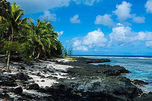 岩石,海滩,岛屿,美洲,萨摩亚群岛,南太平洋