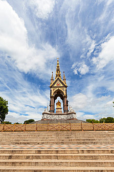 阿尔伯特亲王城,纪念,肯辛顿花园,伦敦,英国