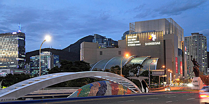韓國,釜山,城市,百貨公司
