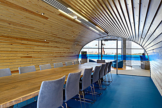 木头,会议室,拱形,天花板,蓝色,地面,办公室,码头,英国
