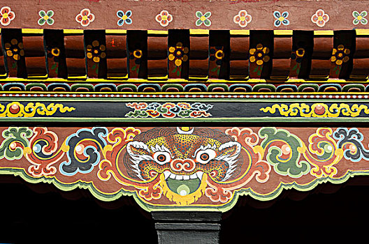 象征,虎,建筑,廷布,不丹,南亚