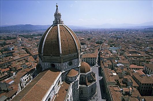 城市,圆顶,圣母百花大教堂,教堂,佛罗伦萨,托斯卡纳,意大利