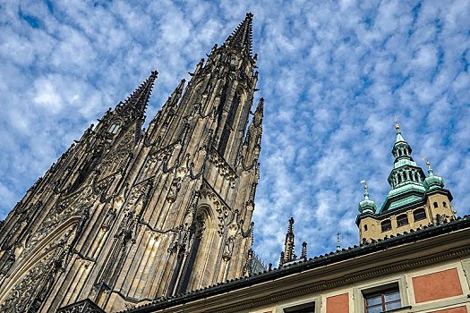 尖顶,大教堂,布拉格
