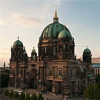 柏林大教堂,光亮,太阳