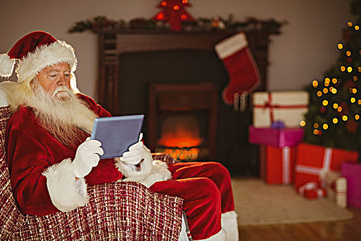 圣诞老人,沙发,圣诞节