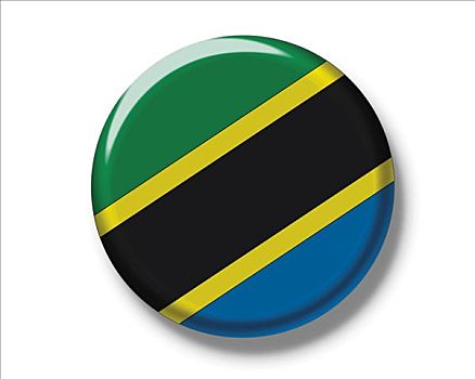 扣,旗帜,坦桑尼亚