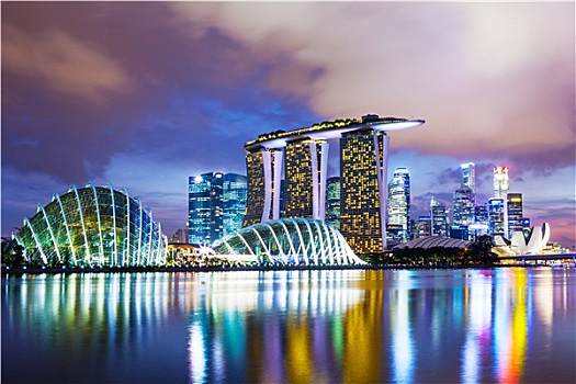 新加坡,城市,日落