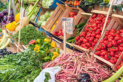 蔬菜挑选,出售,市场,巴勒莫