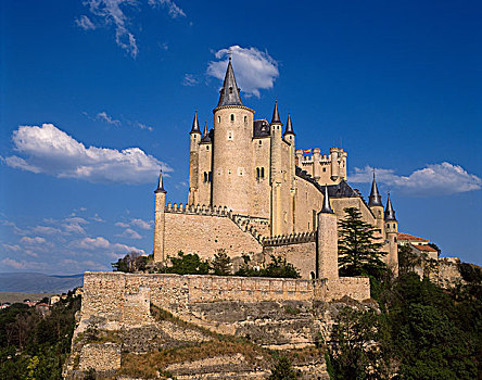 城堡,14世纪,塞戈维亚,卡斯提尔,西班牙