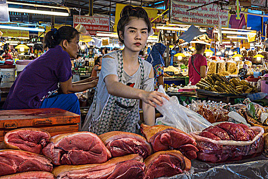 市场货摊,泰国