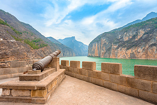 重庆市奉节县白帝城风景区,三峡夔门旅行风光图片