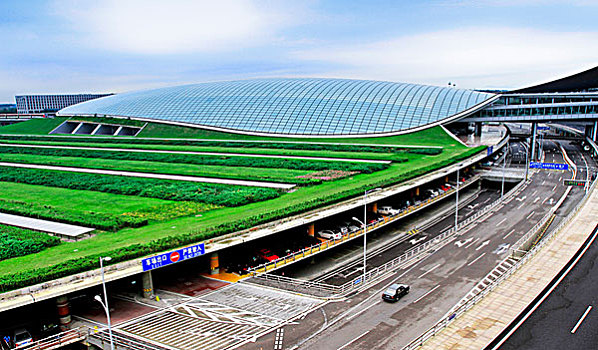 北京首都机地铁站建筑外景